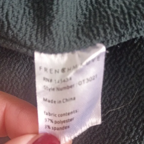 Frenchmauve Dark Green Open Front Knit Blazer - Picture 7 of 7